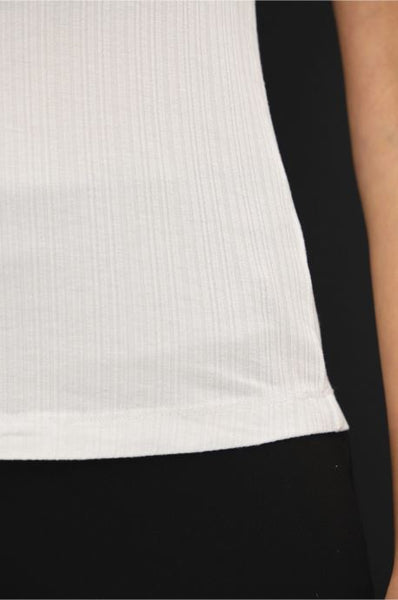 Stretch Ribbed Jersey Top