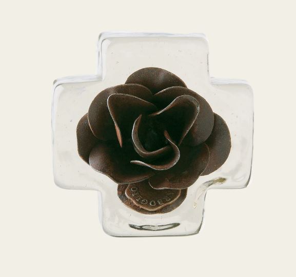 Jan Barboglio Rosa Cross Hand Cast Gift