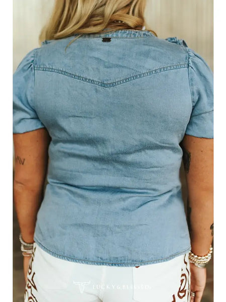 Lucky & Blessed Ruffle Top