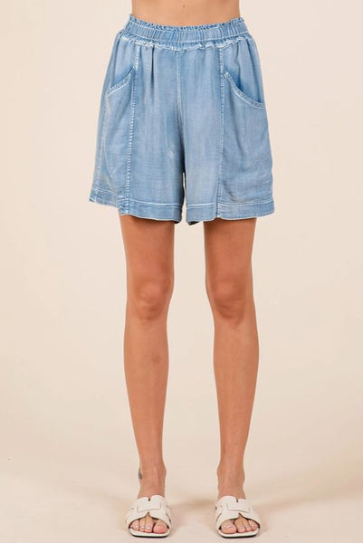 Paperbag Tencel Shorts