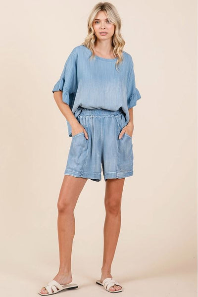 Paperbag Tencel Shorts