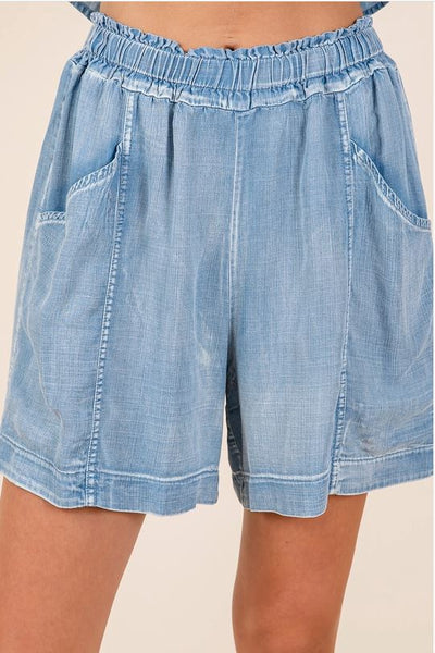 Paperbag Tencel Shorts