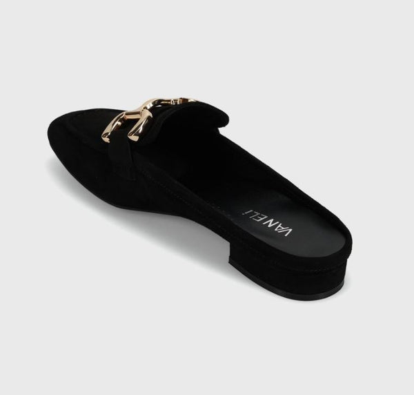 Vaneli Shaine Black Suede