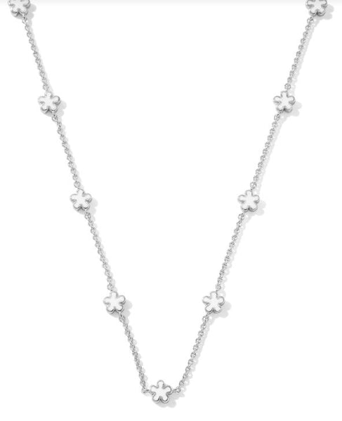 Kendra Scott Jane Necklace in Rhod White Enamel