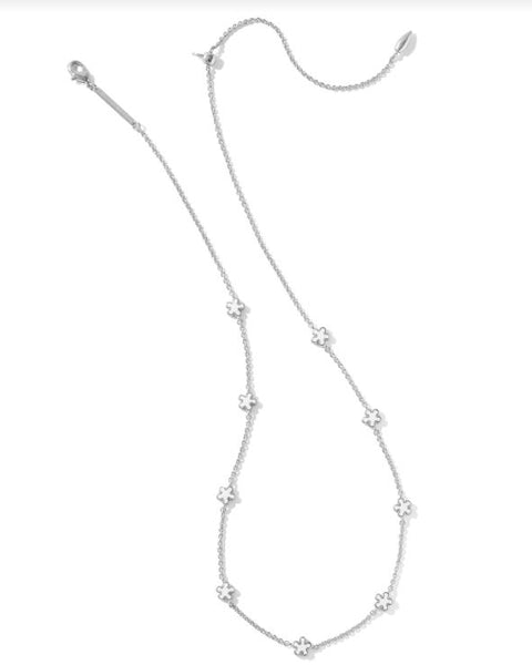 Kendra Scott Jane Necklace in Rhod White Enamel