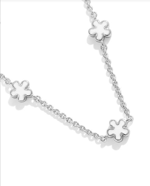 Kendra Scott Jane Necklace in Rhod White Enamel