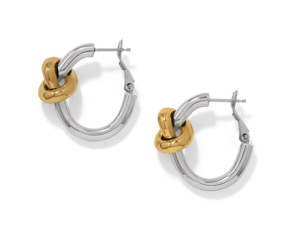 Brighton Interlock Single Knot Two-tone Hoop Earrings