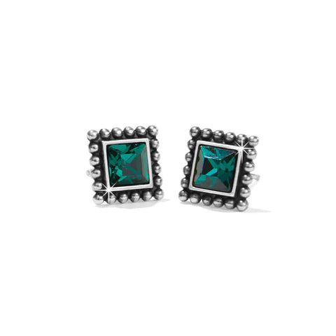 Brighton Sparkle Square Green Mini Post Earring