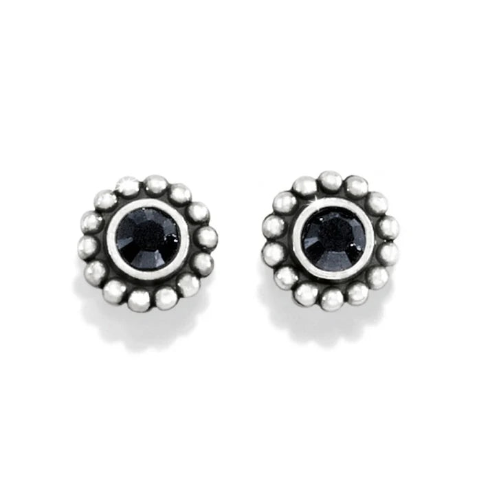 Brighton Twinkle Mini Post Earring Silver/Black