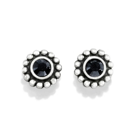 Brighton Twinkle Mini Post Earring Silver/Black