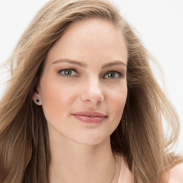 Brighton Twinkle Mini Post Earring Silver/Black