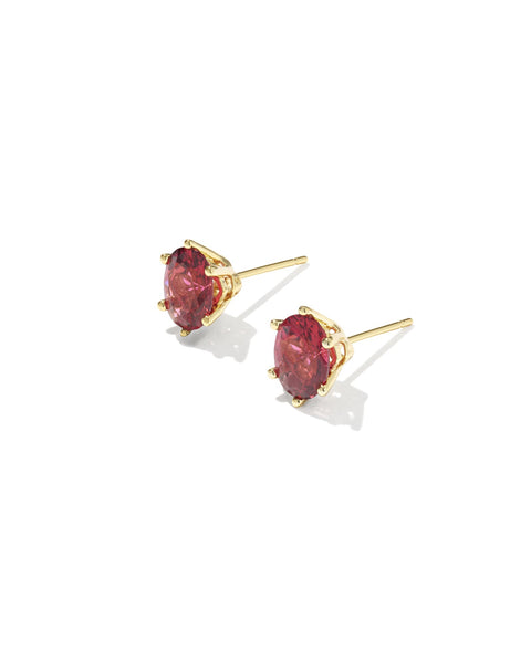 Cailin Crystal Stud Earring in Gold & Red Crytsal