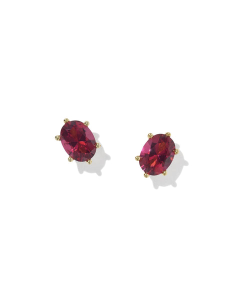 Cailin Crystal Stud Earring in Gold & Red Crytsal