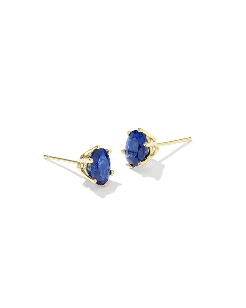Cailin Crystal Stud Earring in Gold & Blue Violet Crystal