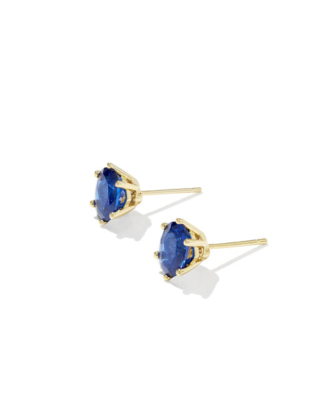 Cailin Crystal Stud Earring in Gold & Blue Violet Crystal