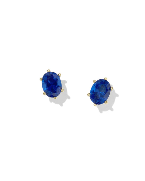 Cailin Crystal Stud Earring in Gold & Blue Violet Crystal