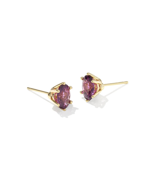 Cailin Crystal Stud Earring in Gold & Purple Crystal