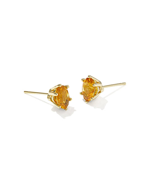 Cailin Crystal Stud Earring in Gold & Golden Yellow Crystal