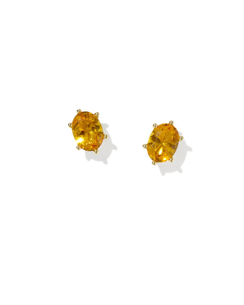 Cailin Crystal Stud Earring in Gold & Golden Yellow Crystal