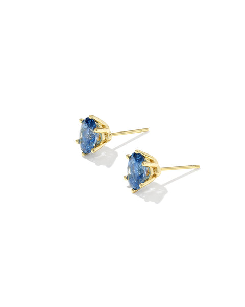 Cailin Crystal Stud Earring in Gold & Blue Crystal