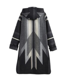 Hooded Jacquard Coat