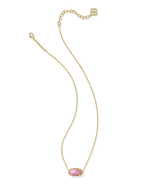 Kendra Scott Elisa Pendant Necklace in Gold & Light Mauve Illusion