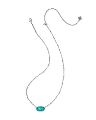 Tiger Striped Elisa Necklace in Vintage Silver & Blue Marble