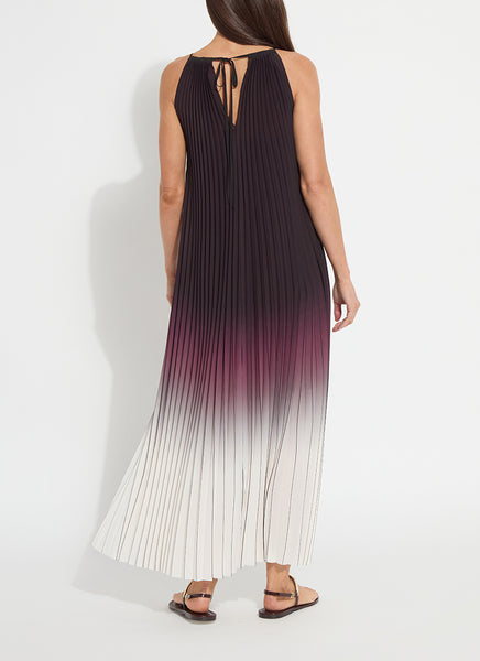 Lorena Pleated Chiffon Midi Dress