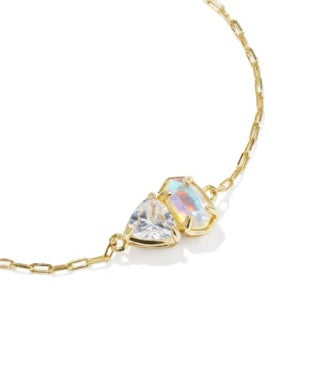 Tatum Chain Bracelet Gold White CZ Mix