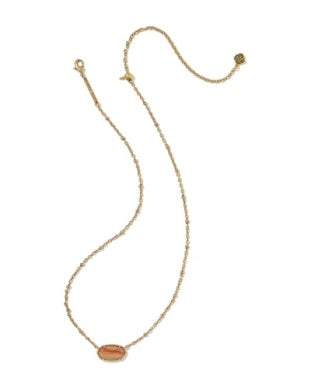 Tiger Striped Elisa Necklace in Vintage Gold & Orange Banded Agate