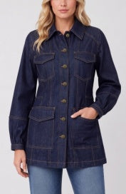 Lantern Sleeve Denim Jacket