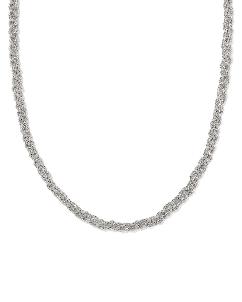 Kendra Scott Gabriella Braided Chain Necklace in Silver