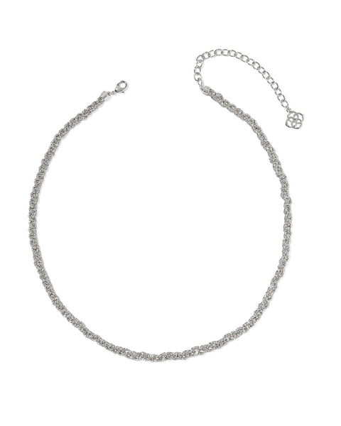 Kendra Scott Gabriella Braided Chain Necklace in Silver