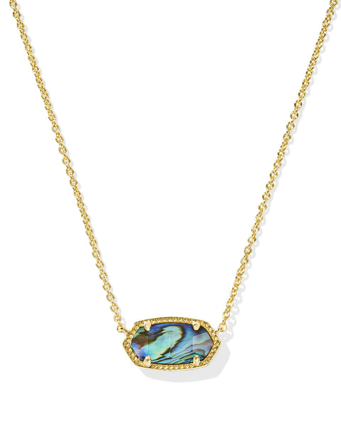 Kendra Scott Elisa Pendant Necklace in Gold & Abalone Shell