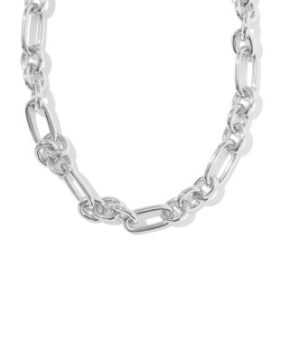 Embry Link Chain Necklace in Silver