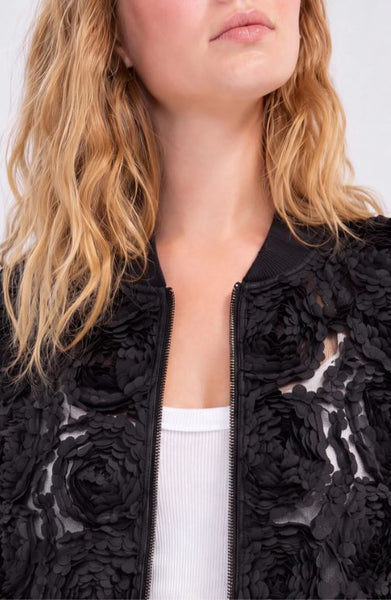 Long Sleeve Full Zip Woven Bomber Jacket