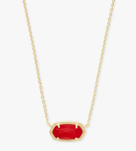 Kendra Scott Elisa Gold Bright Red Necklace