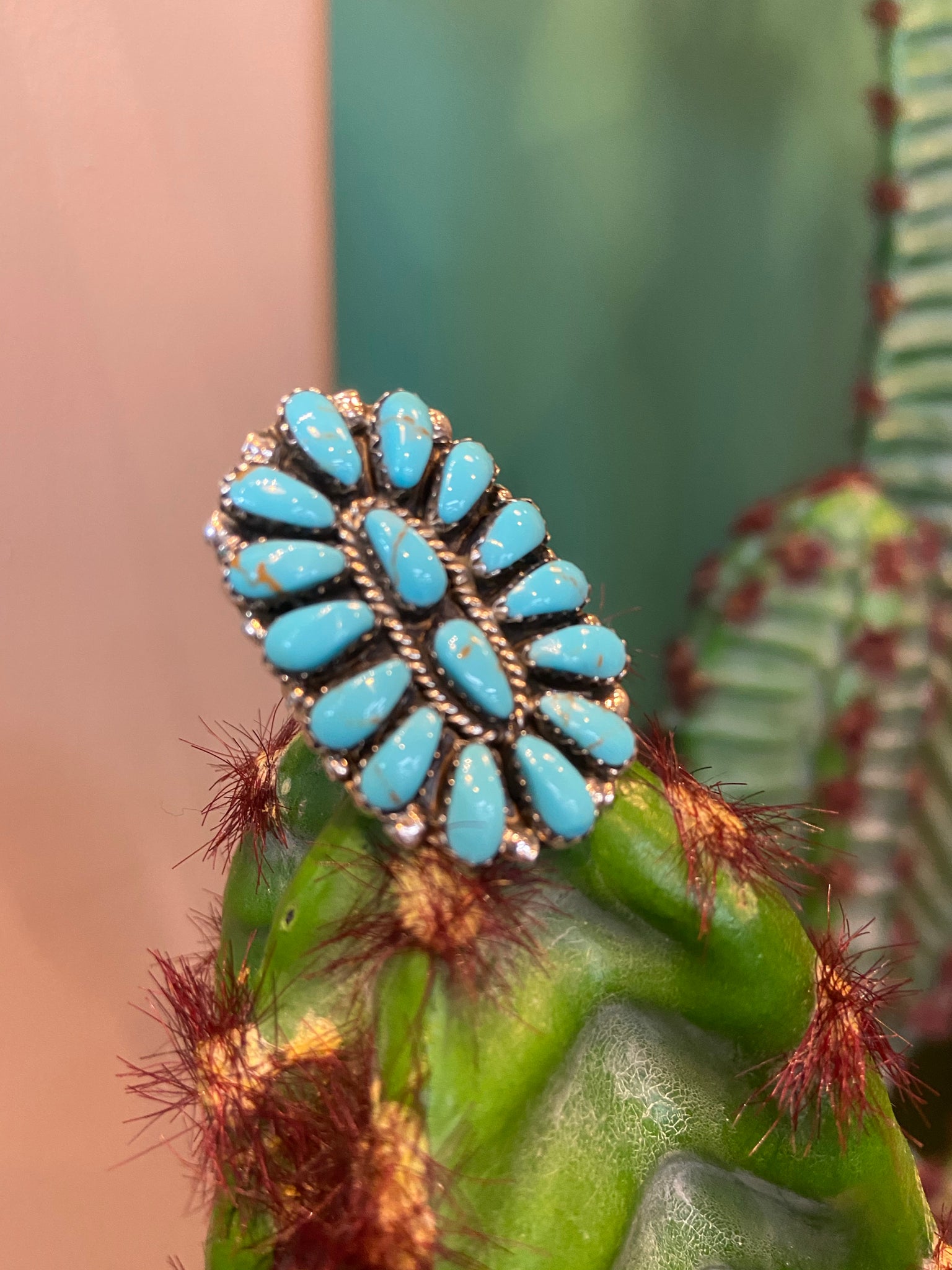 Sterling Silver Zuni Turquoise Ring