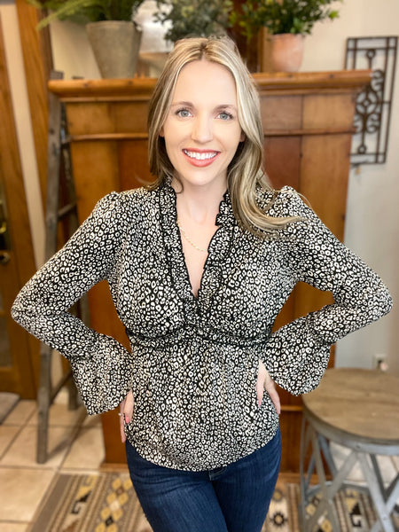 L is for Leopard Long Sleeved Top
